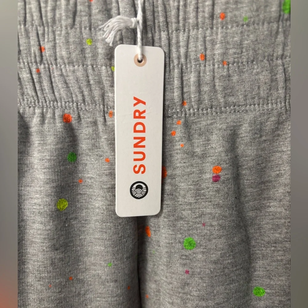 NWT Sundry Gray Paint Splatter Joggers Sz 3 (large) - Picture 3 of 6
